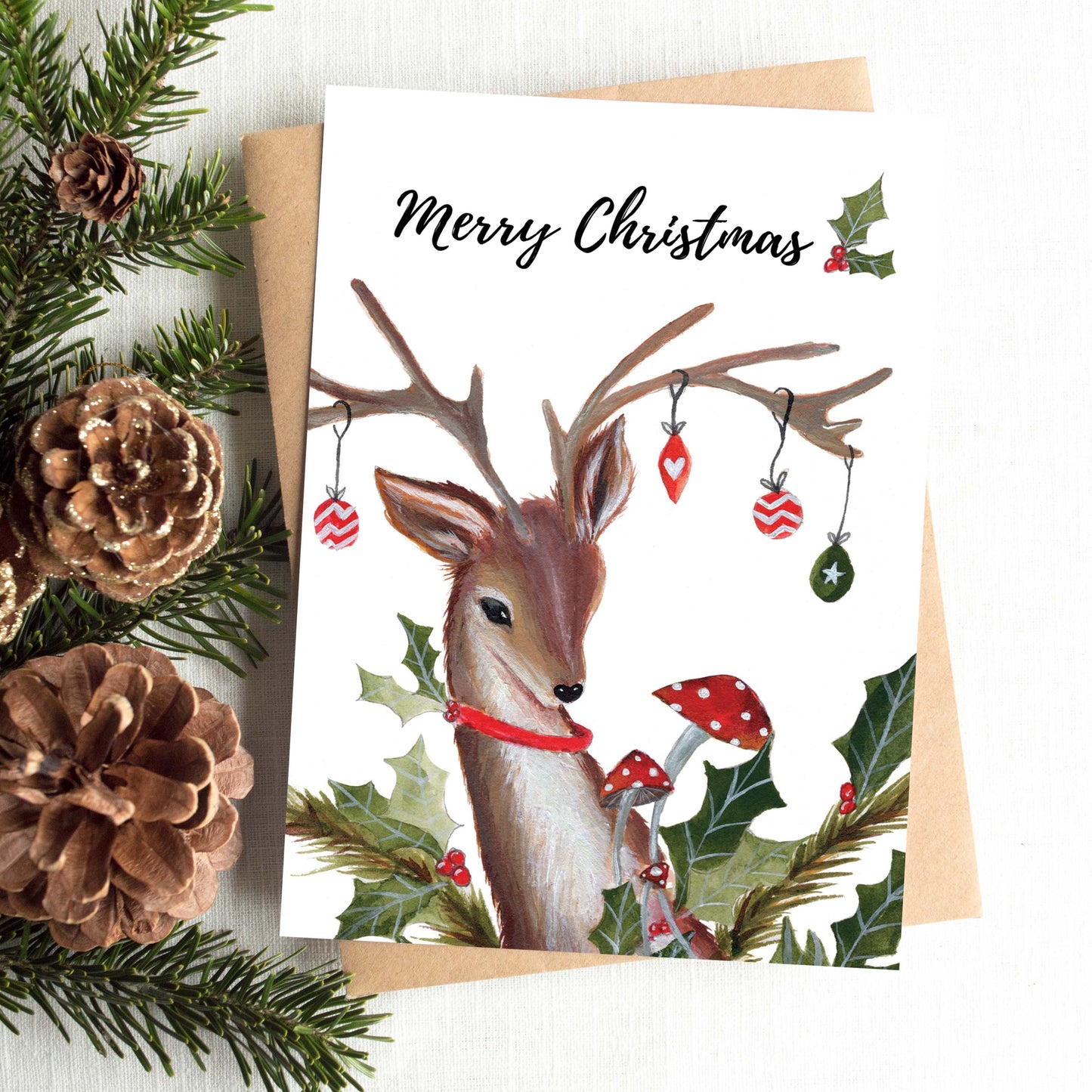 Deer Festive Card | Christmas In The Forest