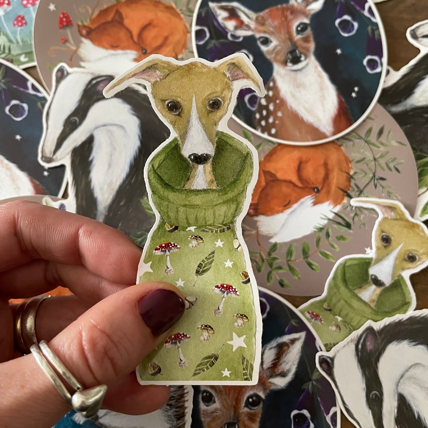 Whippet Vinyl Sticker