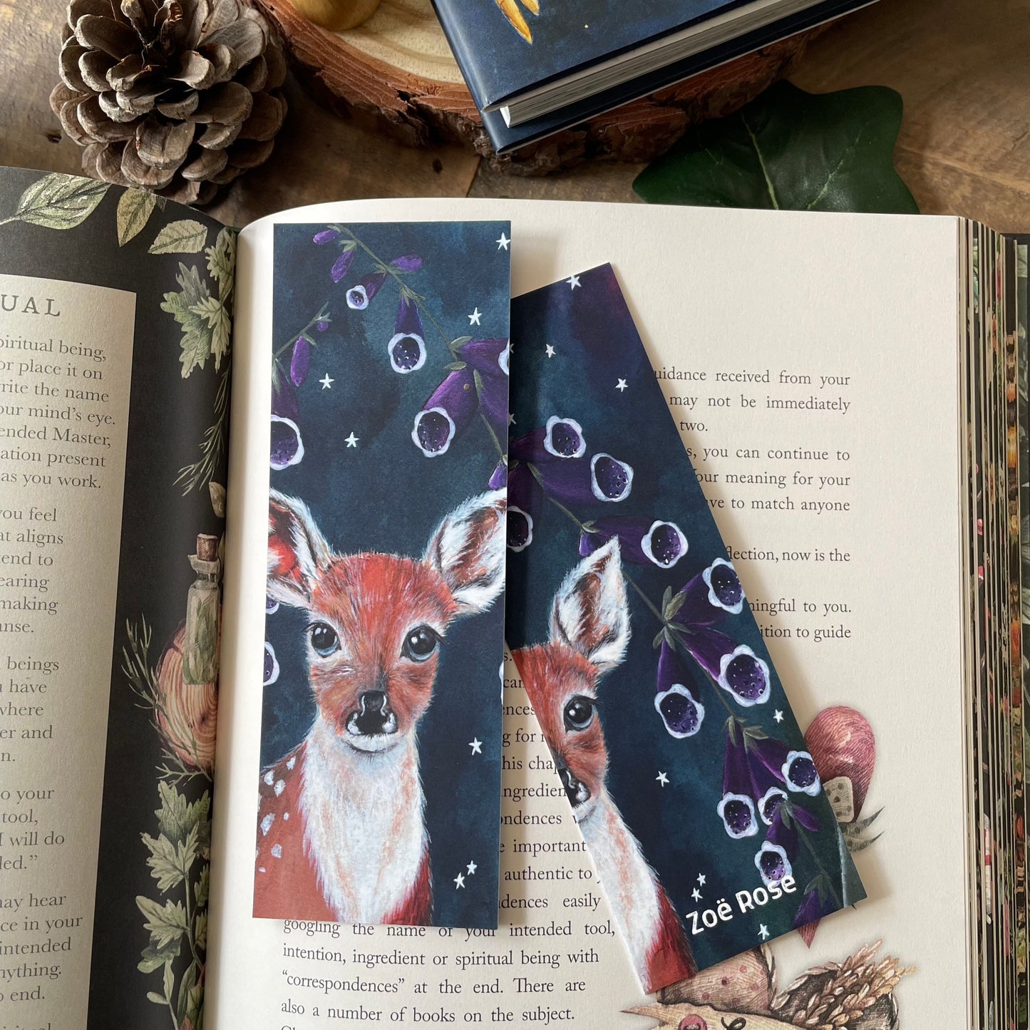 Deer & Foxglove Bookmark