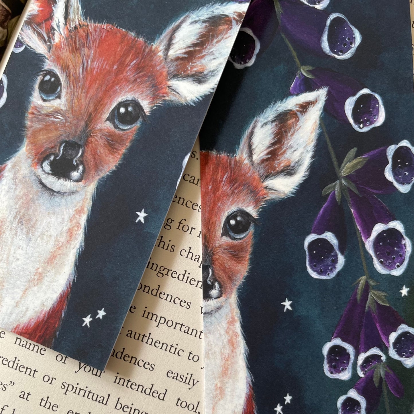 Deer & Foxglove Bookmark