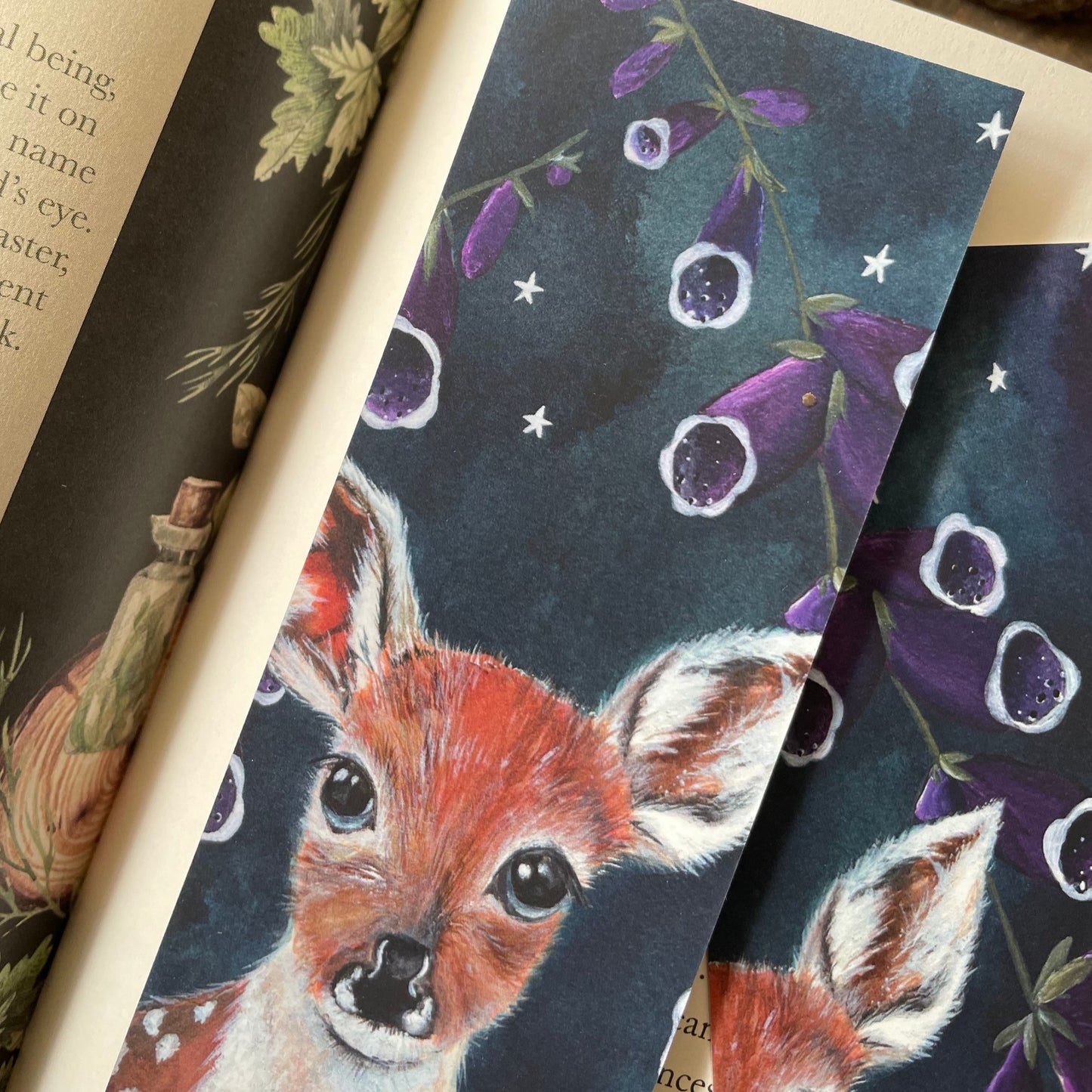 Deer & Foxglove Bookmark