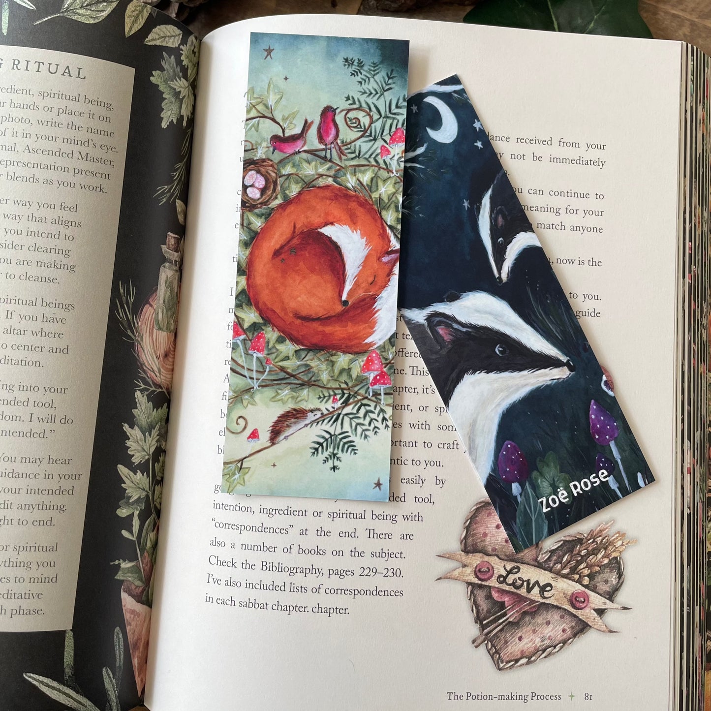 Fox & Badger Bookmark