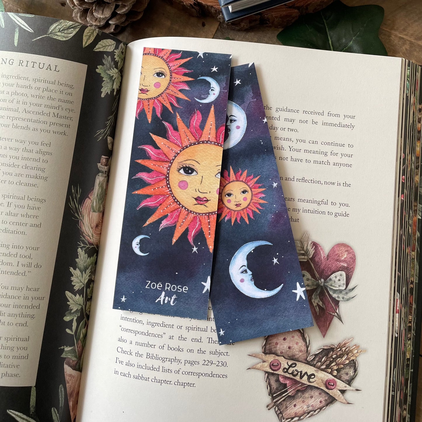 Celestial Sun & Moon Bookmark