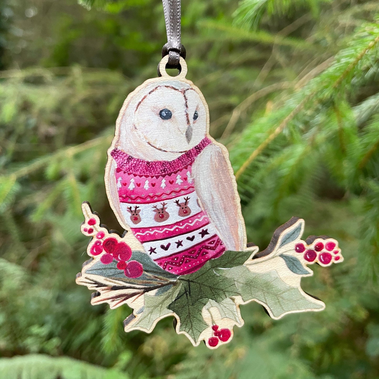 Christmas Owl | Wooden Tree Decoration