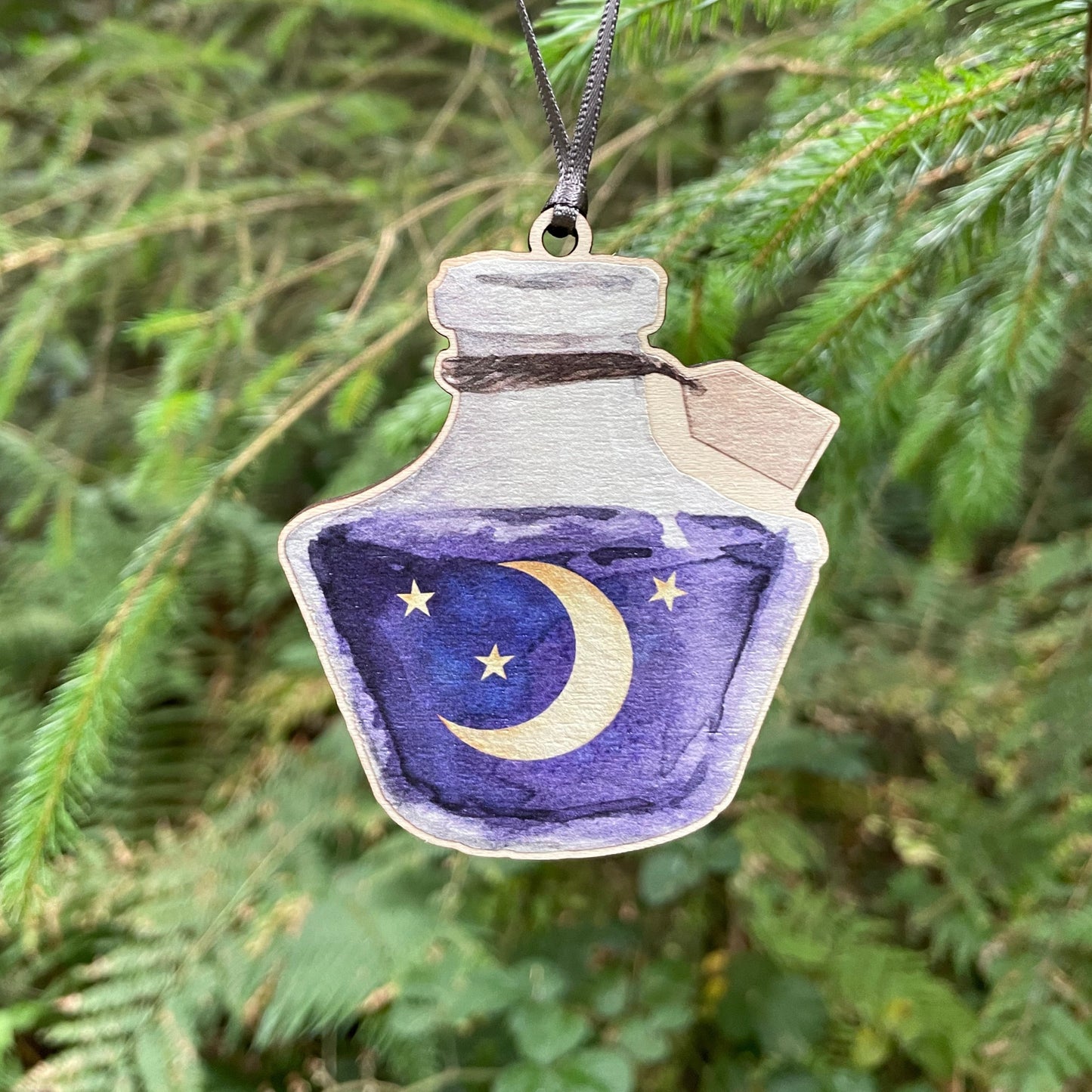 Potion Bottle | Wooden Tree Decoration