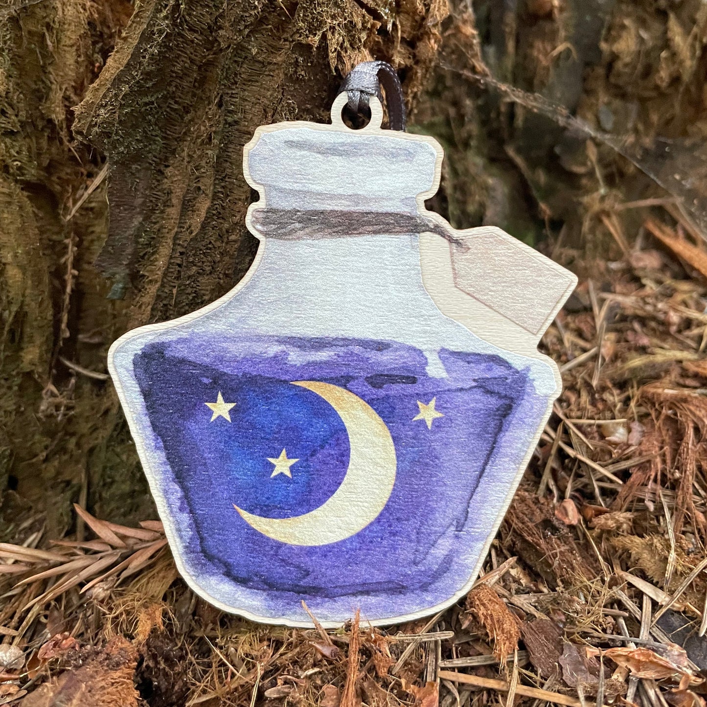 Potion Bottle | Wooden Tree Decoration