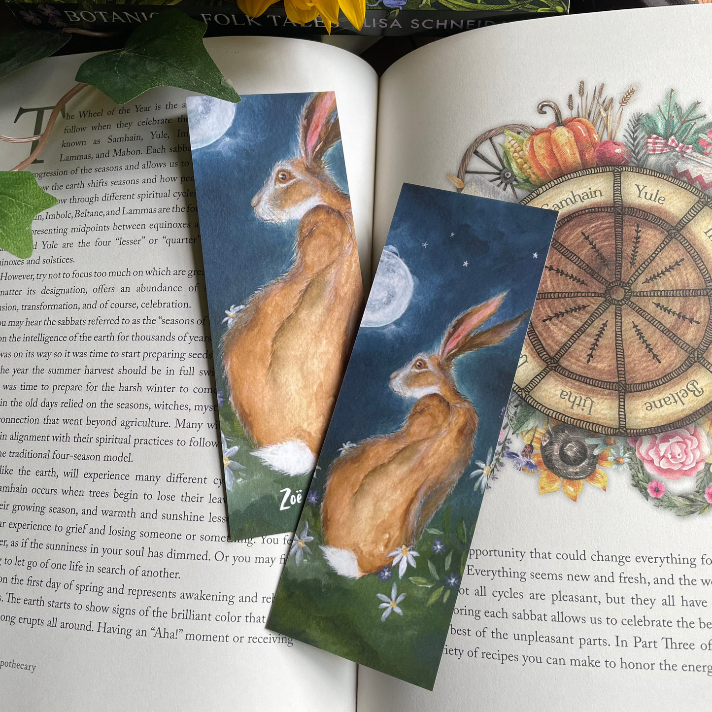 Hare Bookmark | Moon Glow