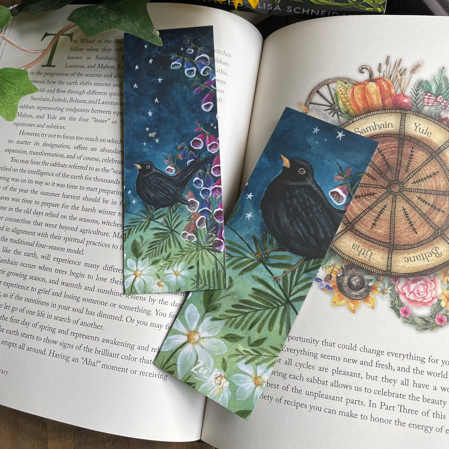 Blackbird Bookmark | Starry Skies