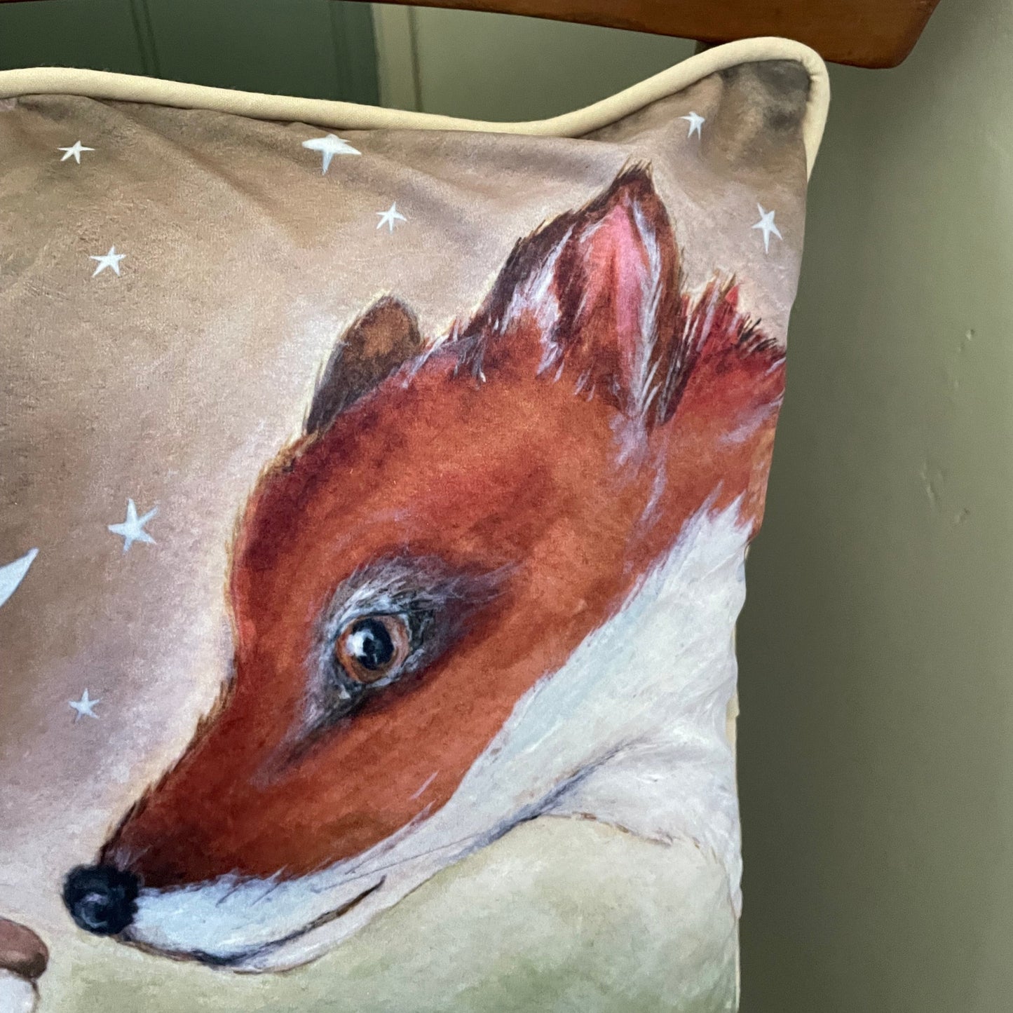 Primrose Meadow | Fox & Hare Watercolour Velvet Cushion