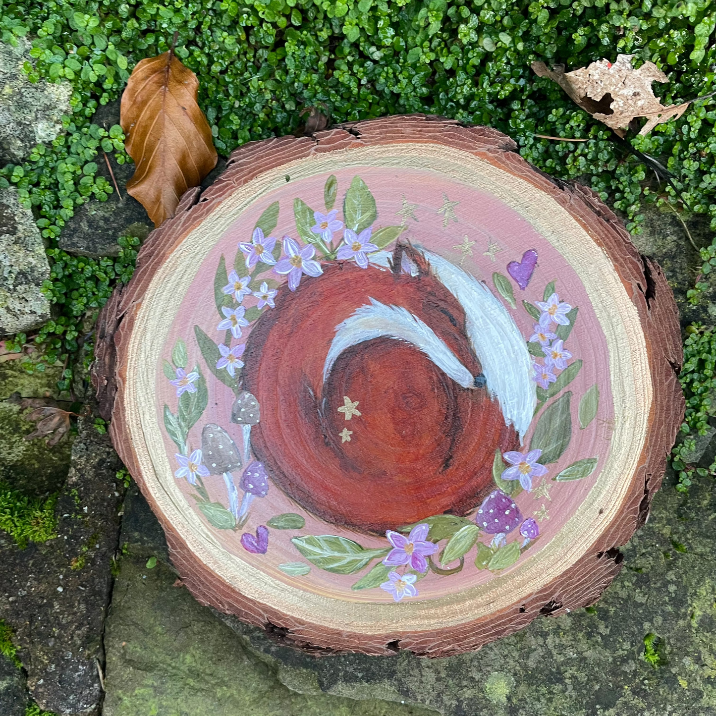 Original Woodslice Artwork | Fox | Cosy