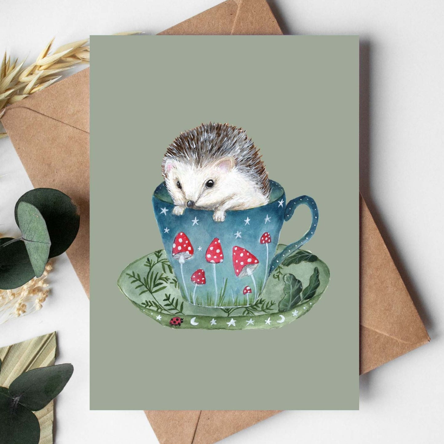 Hedgehog Woodland Tea | Woodland Magic Greeting Card