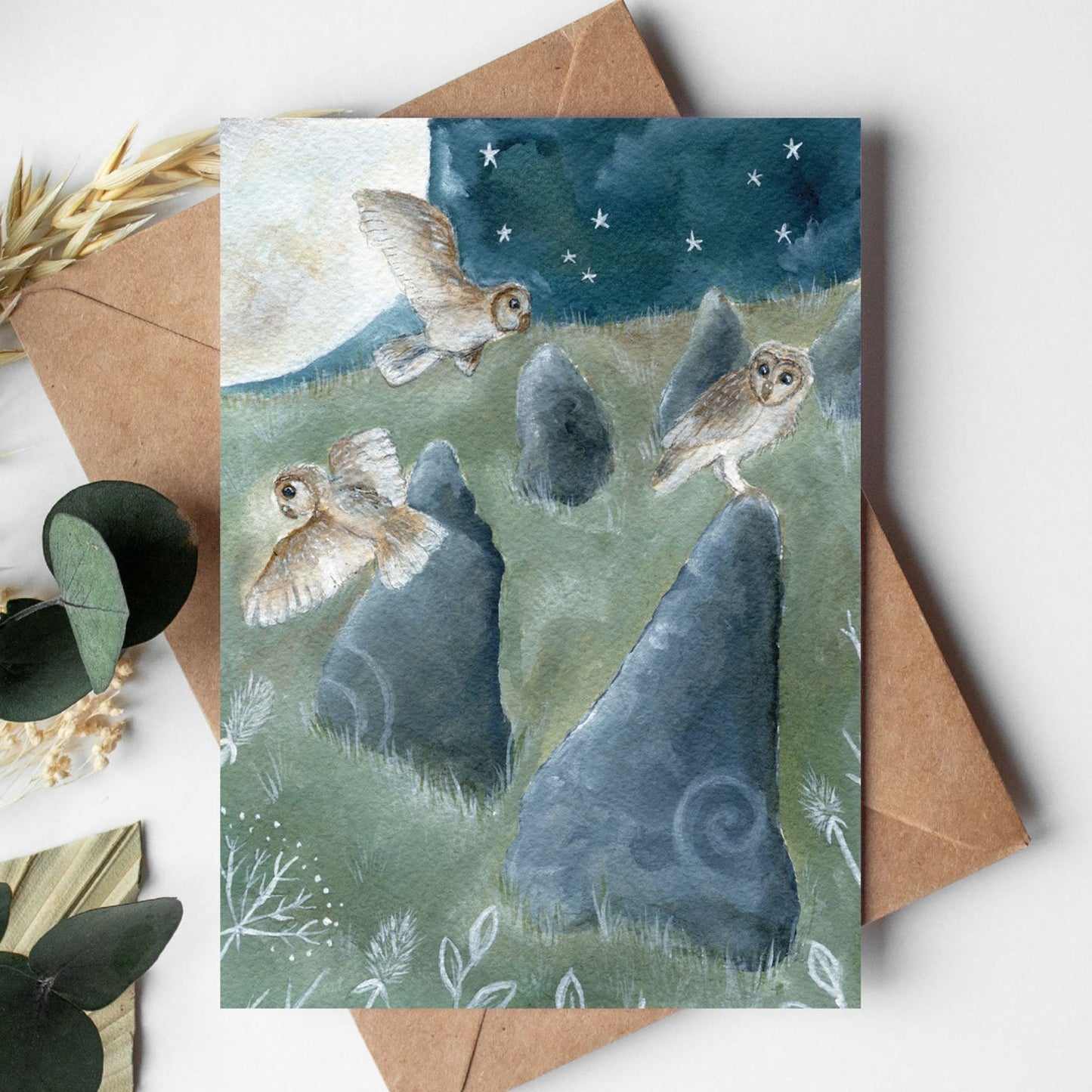 Avebury Owls | Woodland Magic Greeting Card