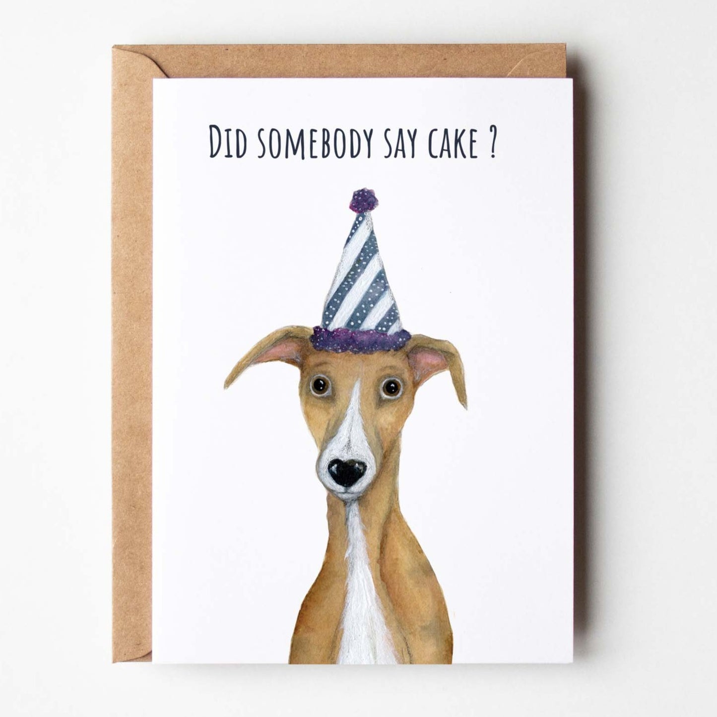 Whippet Birthday Card | Cake!