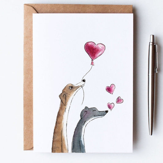 Whippet Love Card | Love Balloon