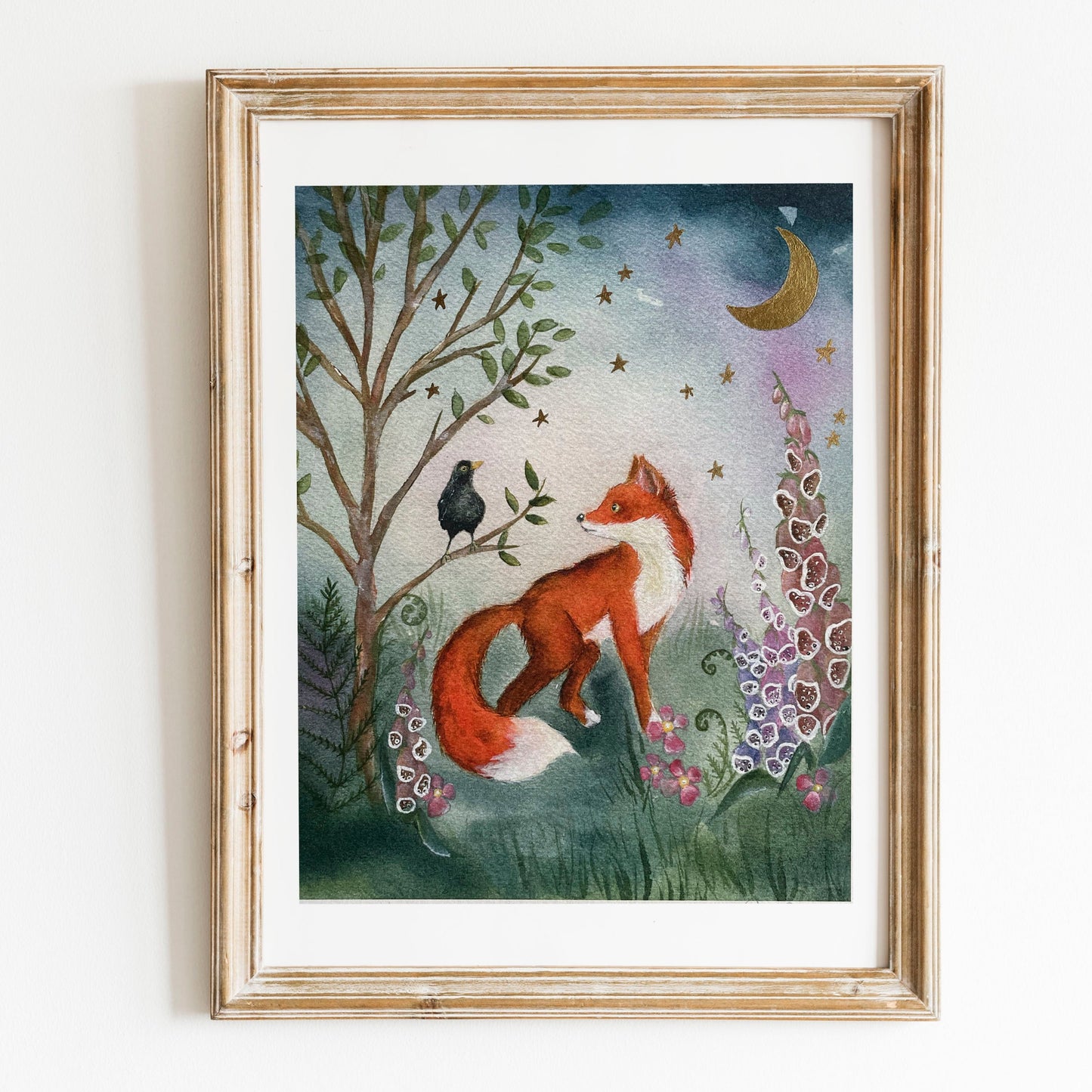 Fox Fine Art Print | Gold Embellished My Familiar